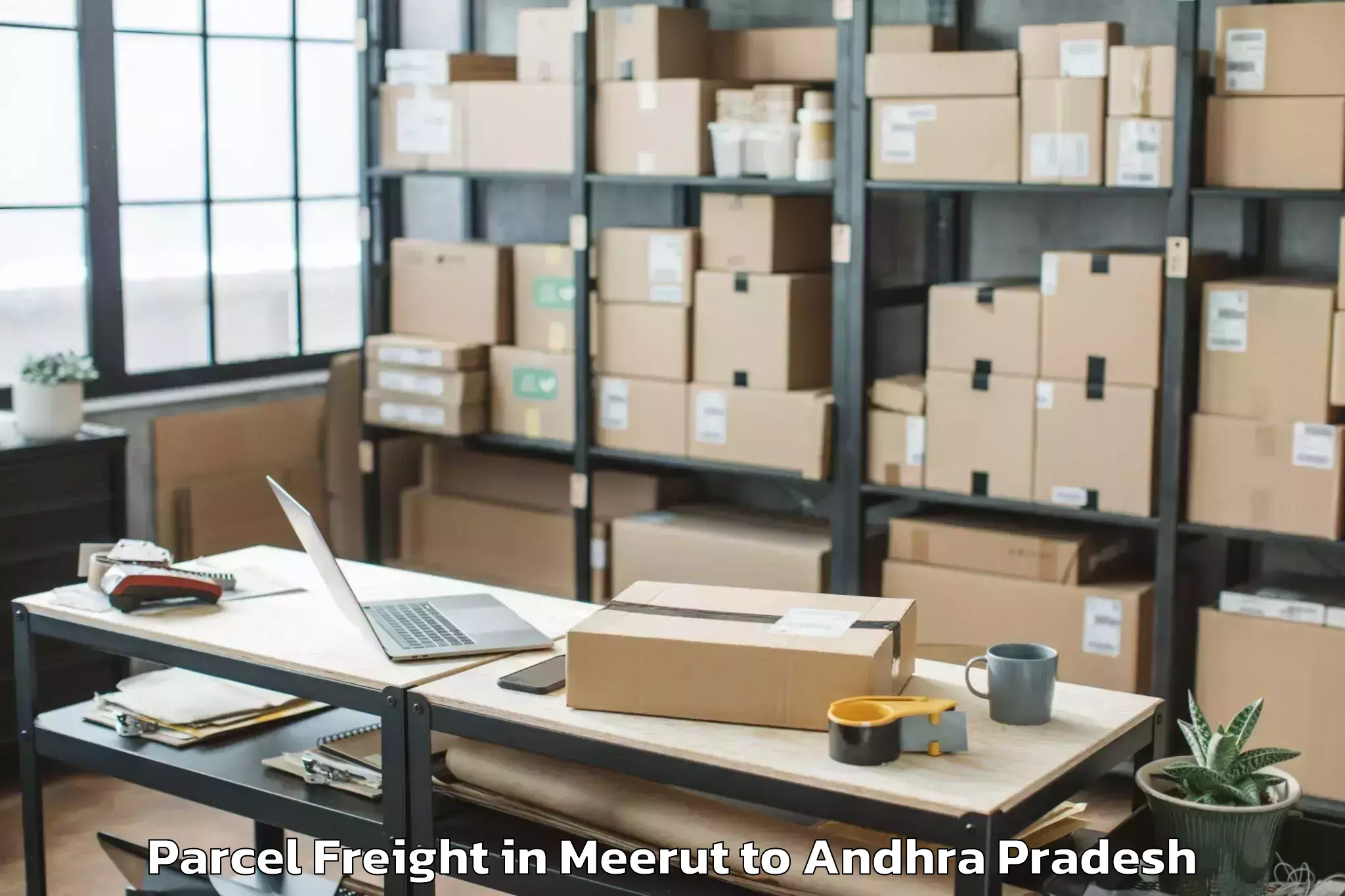 Book Your Meerut to Chirala Parcel Freight Today